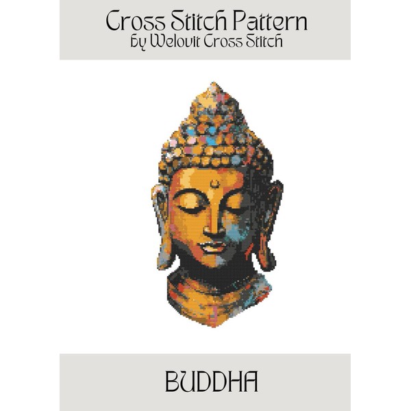 BUDDHA Cross Stitch Pattern: A beautiful cross stitch pattern for