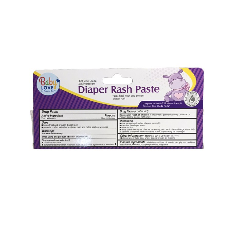 Baby Love 2oz Diaper Rash Ointment Max Strength W 40%