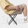 SLTG2020 Portable Folding Camping Stool, Lightweight Aluminum Frame, Black Oxford