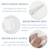 3-Pack Slim Heavy-Duty Vertical Badge Holders – Clear Hard Plastic