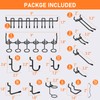 INCLY 176PCS Extra Thick Pegboard Hooks, 1/4" Heavy Duty Black