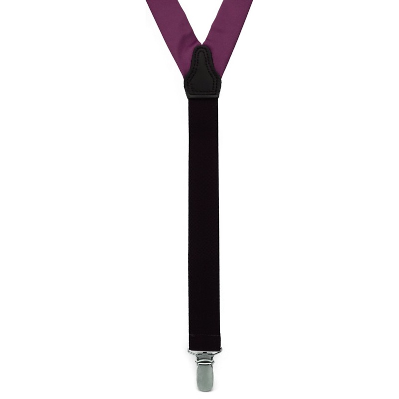 TigerTie Men's Plain Braces - Purple - One size