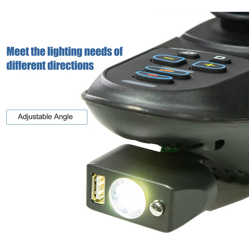 Electric Wheelchair Light 3 Pin XLR Head USB Charging Adjustable