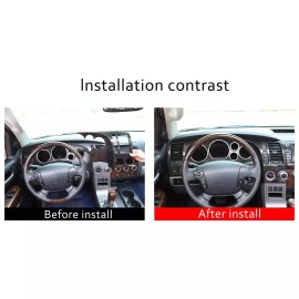 car-attention Carbon fiber ABS Dashboard Instrument Panel Cover Trim For Toyota Tundra 2007-13