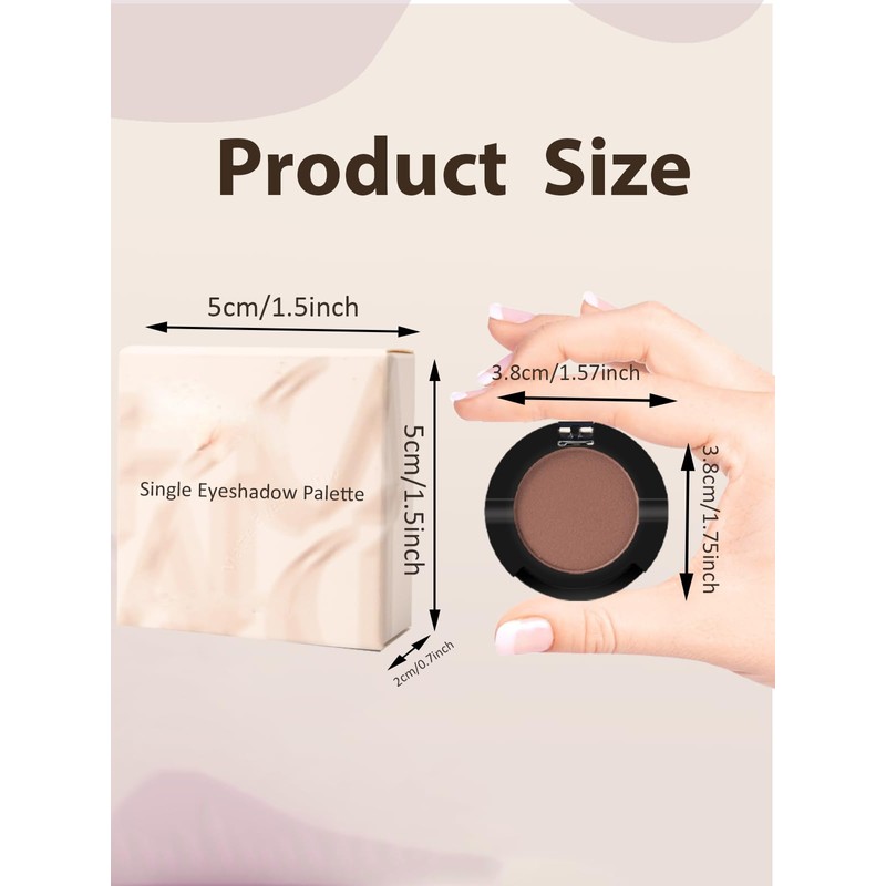 Single Eyeshadow Palette, Goth Black Eyeshadow, Highly Pigmented Long Lasting
