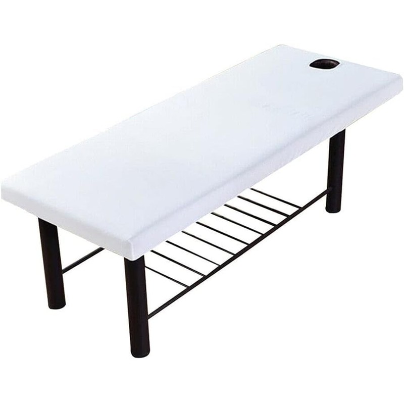 Massage Table Sheet, 27.56x74.8" Massage Bed Cover with Face Hole,Elastic
