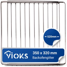 VIOKS Oven Grate Extendible 350/520 mm x 320 mm Stainless Steel Oven Rack Adjustable Grate for Oven and Stove