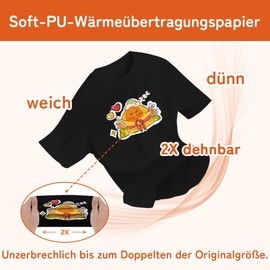 TRANSMILE 50 Sheets, A4 Inkjet Transfer Paper, Iron On Film for Dark T-Shirts, Printable Transfer Vinyl for Inkjet Printers (D-TM-3-1.0-50)