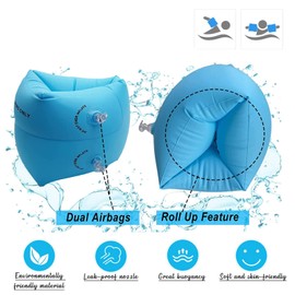 ANNTHOR 4 Pcs Flotadores para Niños, Bandas Inflables para Nadar para Niños y Adultos, Manguitos Piscina, Mangas de Flotación Flotadores, Manguitos de Natación para Niños Flotador para Niños