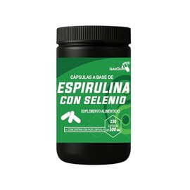 IsaaQuim Espirulina con Selenio 230 Cápsulas  500 mg cada cápsula, alga espirulina, selenio, suplemento alimenticio                                   