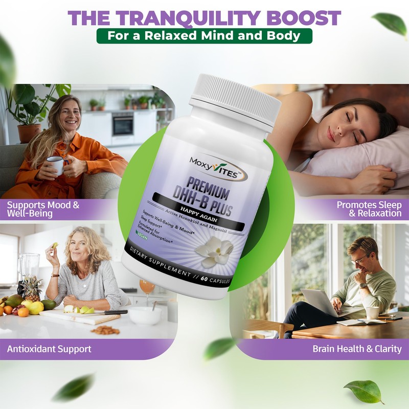 MoxyVites DHH-B Supplement - Bioactive Honokiol Magnolia bark Extract |