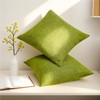 Sage Green Linen Pillowcase, Square Throw Pillow Covers for Sofa