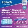 Attends Discreet Bladder Control Pads Ultimate, Heavy Absorbency Liner Pads,