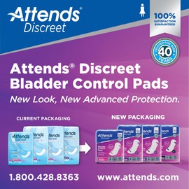 Attends Discreet Bladder Control Pads Ultimate, Heavy Absorbency Liner Pads, ADPULT - Pack of 20
