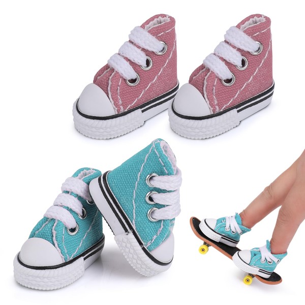 Aster Lot de 2 paires de chaussures de skateboard pour enfants, petites chaussures de danse pour doigts