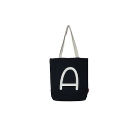 Hello-Bags. Canvas Shopping Bag Outer: 100% Cotton. Includes Zip, Lining and Inner Pocket. Packaged in a Kraft Gift Envelope. Model: "A". Colour: Ecru / Black., Black (Black), Beach bag
