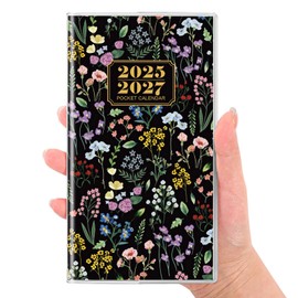 SKYDUE Pocket Calendar 2025-2027, Monthly Planner Jul 2025- Dec 2027 for Purse, 6.7" X 3.7" 30-Month Small Planner, Compact Design with Plastic Sleeve