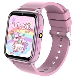 Kids Smart Watch Gift for Girls Age 4-12, 26 Games HD Touch Screen Kids Watches with Video Camera Music Player Pedometer Flashlight Audio Book Educational Toys Birthday Gifts for Girls Ages 7 8 9 10