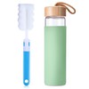 Yomious 20 Oz Borosilicate Glass Water Bottles with Silicone Sleeve