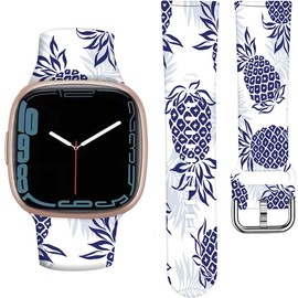 ANDRIU Compatible with Versa Band for Women, Cute Fadeless Replacement Sport Band Strap for Versa Smartwatch (Cute Pineapple)