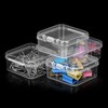 QWORK® Pack of 50 Small Square Storage Boxes with Hinged