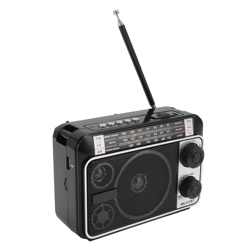 Portable Shortwave Radio FM AM SW Bluetooth 5.0 Multifunction Multi