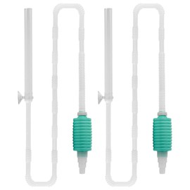 TERA PUMP 2PK Nano Aquarium Gravel Cleaner (1 GPM) BPA-Free, Built-in Filter & Suction Cup, Ideal for 10 Gallon Aquariums or less