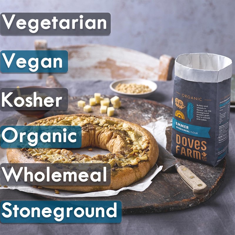 Doves Farm Organic Emmer Wholemeal Flour | for Bread &