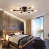UOFUS 6 Lights Sputnik Semi Flush Mount Ceiling Light Matte