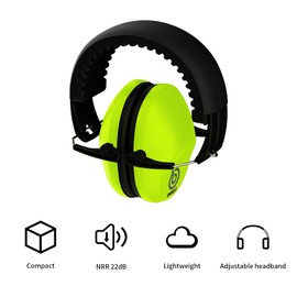 EAREST 2 Pack Hearing Protection Ear Muffs, NRR 20 dB Professional Noise Reduction Safety Earmuff/Ear Defenders/Ear Protector for Shooting/Hunting/Yard Working Fits Adults to Kids