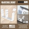 Universal Adjustable Height Sliding Closet Door Floor Guide Bracket -