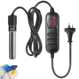 PYPABL Mini Submersible Aquarium Heater, 25W 50W 100W Small Heater for Fish Tank 1-100L with External Controller (50W)