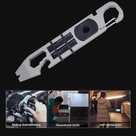 ZDSFSD 1 Piece Integrated Multifunctional Ratchet Crowbar Combined Tool Silver & Black Steel Wrench Screwdriver