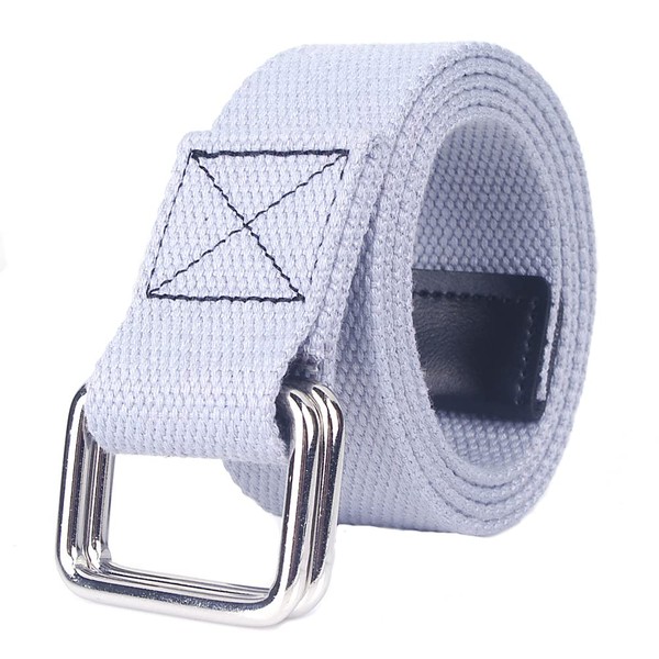 SagaSave Unisex Canvas Belt, Adjustable Casual Webbing Belt with Double