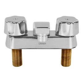 Mezcladora Para Lavabo Urrea De 4 Con Manerales Queen Acabado Cromado Color Cromo