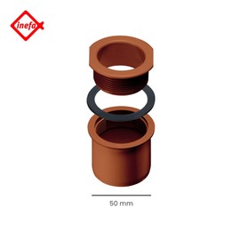 INEFA Screw Socket Gutter to Downpipe, Box Shape, brown