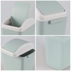 Sadstory 4.5 Gallon Plastic Swing Lid Trash Can, Slim Plastic