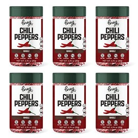 Pereg Whole Chili Pepper (0.70 Oz x 6 Pack) - Dried Chili Peppers - Hot & Spicy Taste - Perfect For Spicy Food Lovers - Red Shatta Chili Peppers - Non-GMO & All Natural - Gluten Free, Non-Irradiated