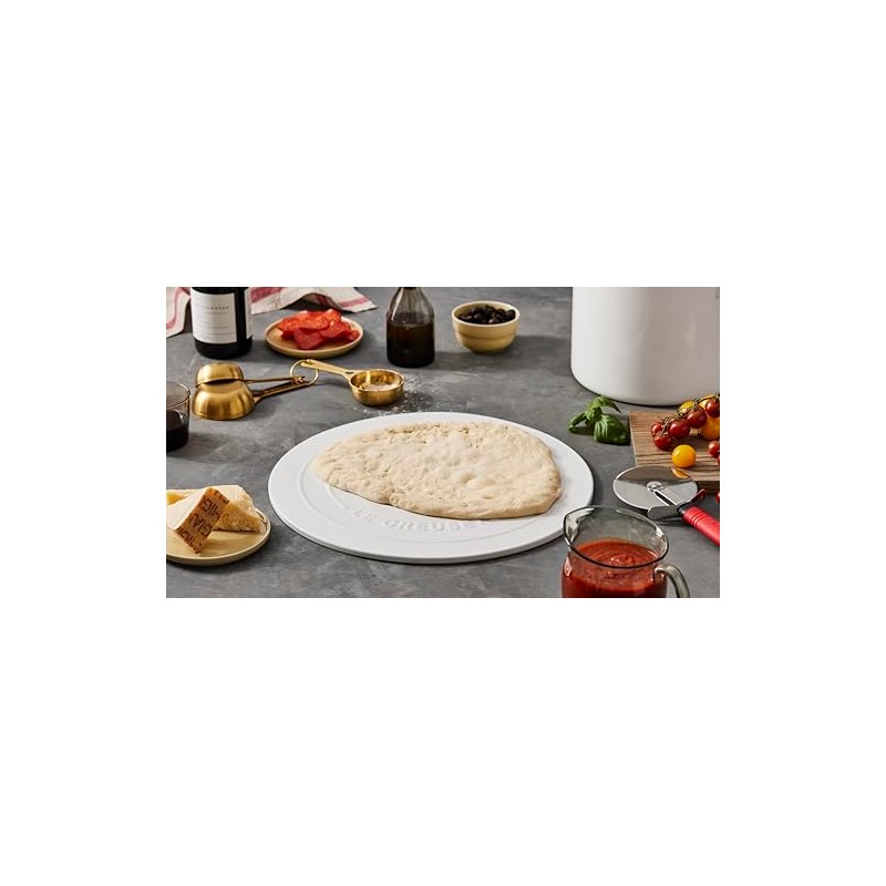 Le Creuset Stoneware Round Pizza Stone, 15 in., Oyster