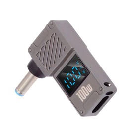 NFHK USB C to DC Adapter,USB C Female to DC 4.5x3.0mm HP Barrel Jack Plug PD 100W Laptop Fast Charging Adapter with Wattage Display