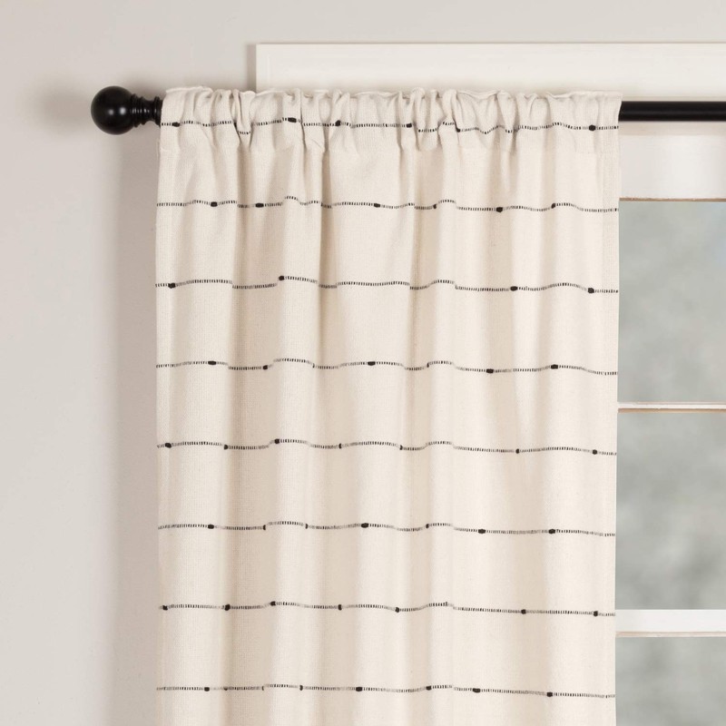 Piper Classics Farmcloth Stripe Panel Curtains, Set of 2, 84"