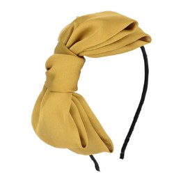 Big Ribbon Headband Hair Accessory Hair Arrangement Soft Ribbon Chiffon Satin Adult (Yellow)