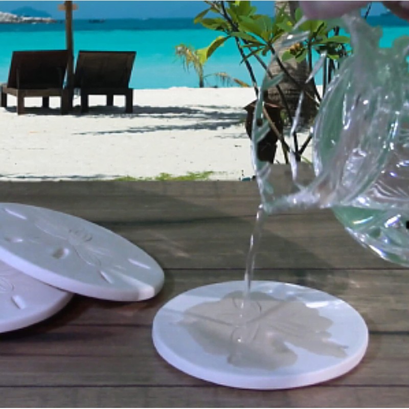 Egret Absorbent Drink Coaster set - Handmade by McCarter Coasters