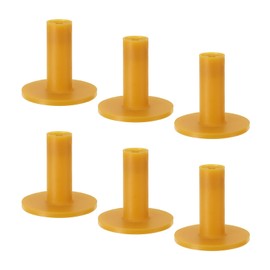 PATIKIL 2" Rubber Golf Tees Set of 6 Great for Outdoor and Indoor Hitting Mats, Yellow