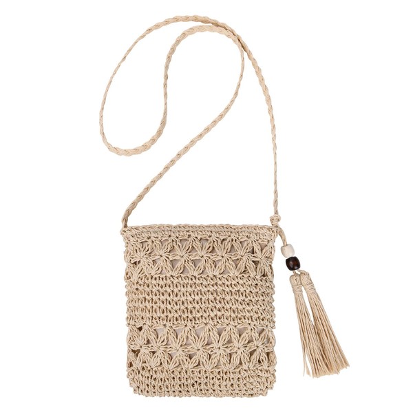 Aucuu Straw Bag for Women, Summer Beach Straw Purse with