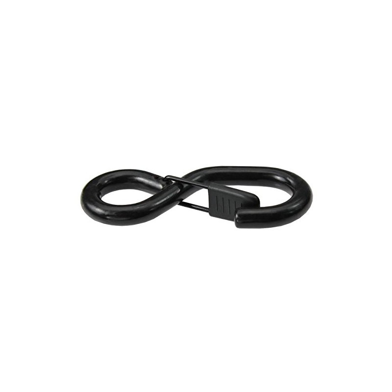 US Cargo Control Heavy Duty Black Vinyl Coated S-Hook w/Keeper