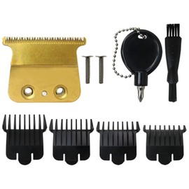 707Z Replacement Blade Compatible for BaBylissPRO FX787 & FX726 Trimmers, DLC Replacement Blades with 4 Guards Set Compatible for BaByliss Trimmer Blade - Gold