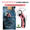 AIFIZO Electric Cardboard Cutter with 3 Blades for Fabric, Leather,