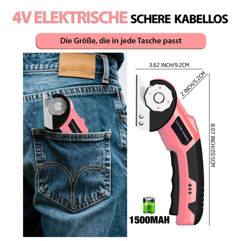 AIFIZO Electric Cardboard Cutter with 3 Blades for Fabric, Leather,