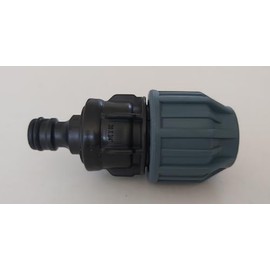 PE pipe connection with quick coupling click connection 20 mm = outer diameter of the pipe (#38-20 mm (1/2 inch) pipe outer diameter!) Colour may vary due to manufacturer